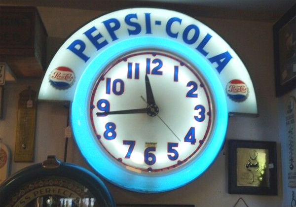 Rare Pepsi Cola Neon Clock