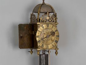 A rare 17th century antique brass lantern clock