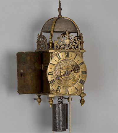 A rare 17th century antique brass lantern clock